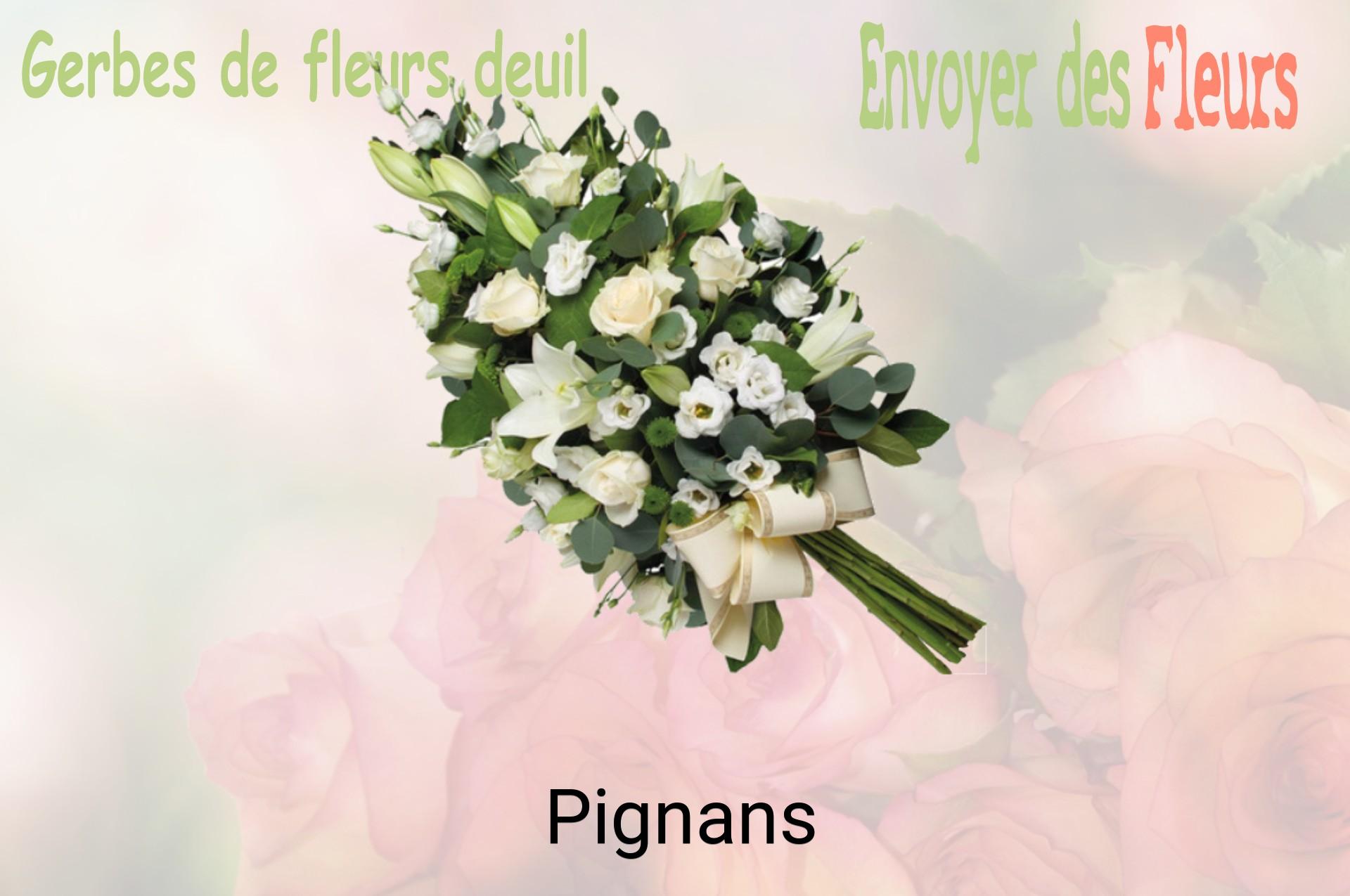 Gerbe de fleurs de deuil livrée à Pignans